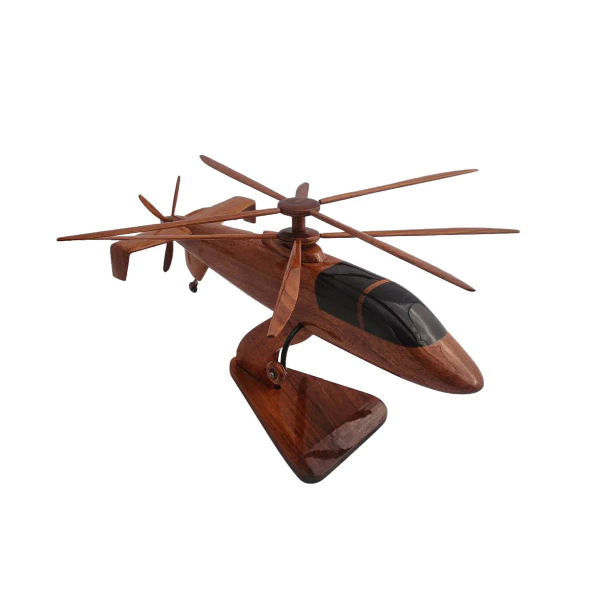 Sikorsky X2 Mahogany Wood Desktop Helicopters  Model