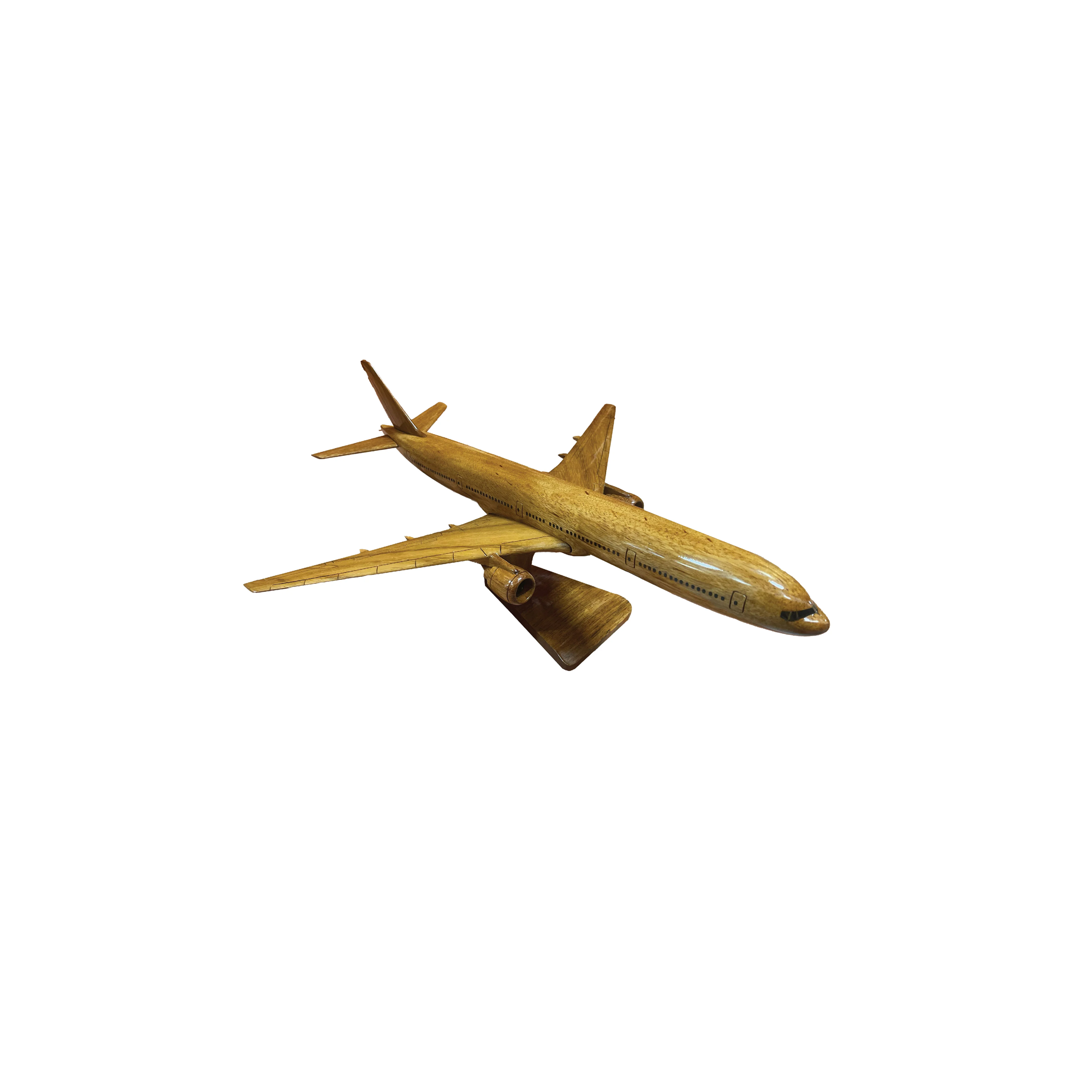 The Boeing 777 Mahogany Wood Desktop Airplane Model