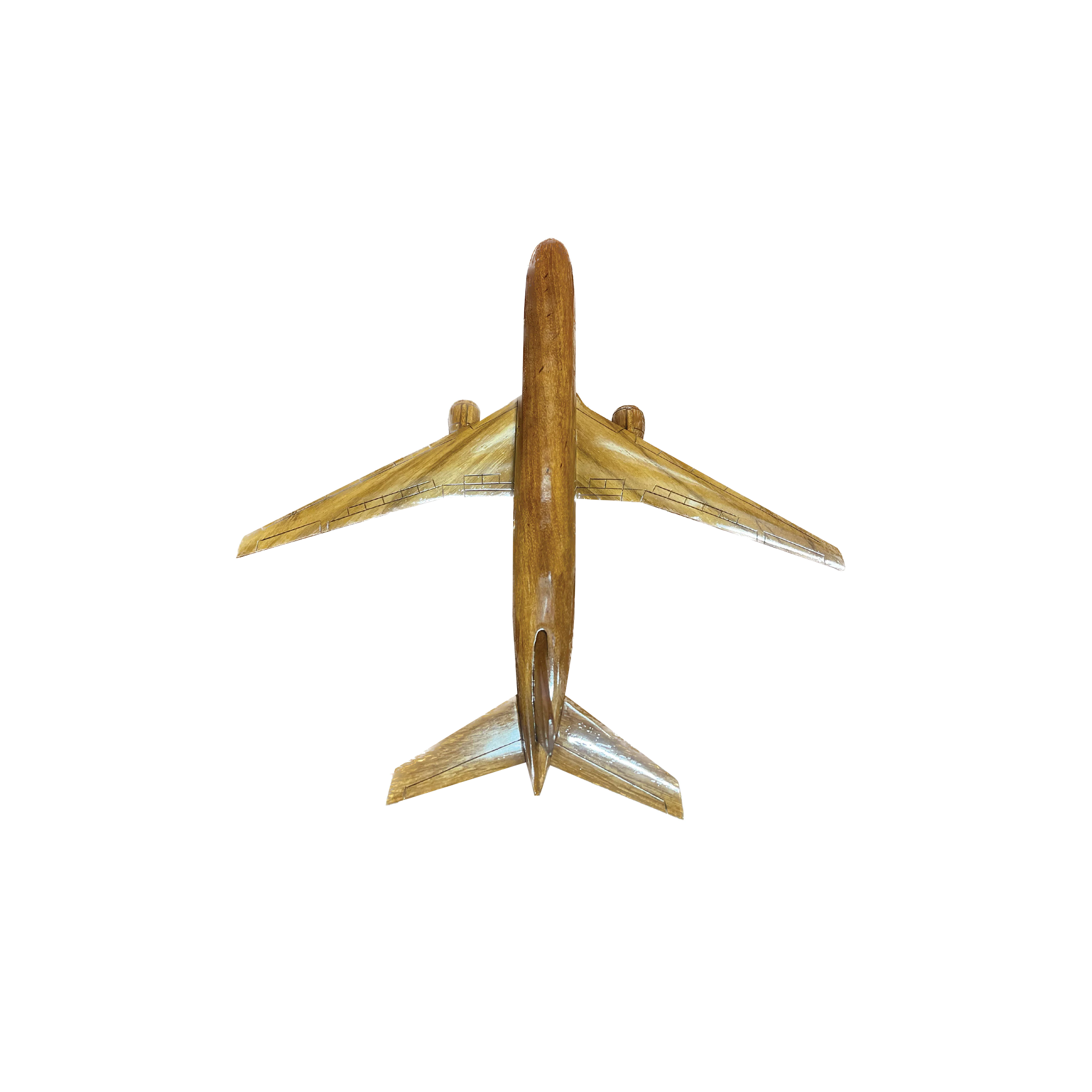 The Boeing 777 Mahogany Wood Desktop Airplane Model