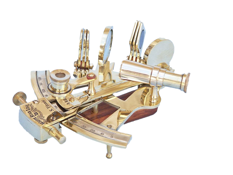 Titanic White Star Lines Sextant with Rosewood Box 5"