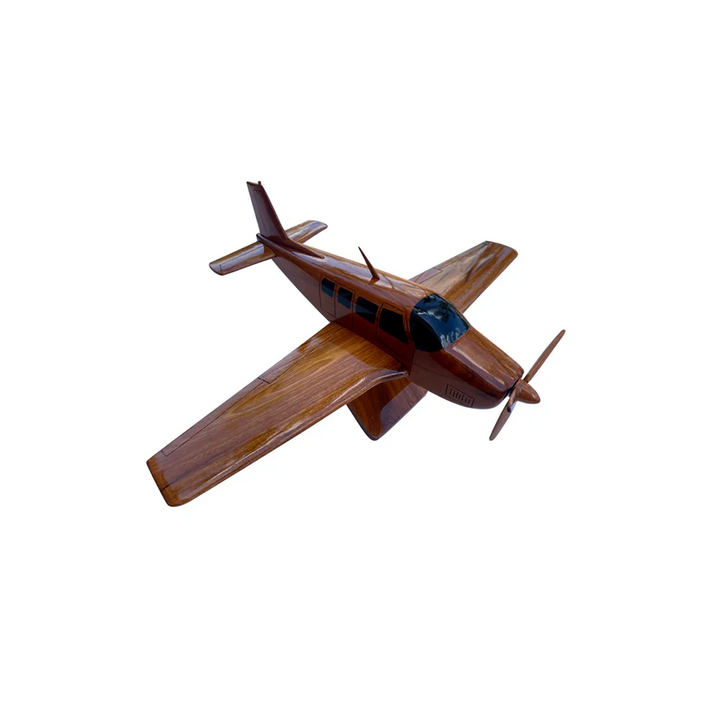 A36 Bonanza Mahogany Wood Desktop Airplane Model