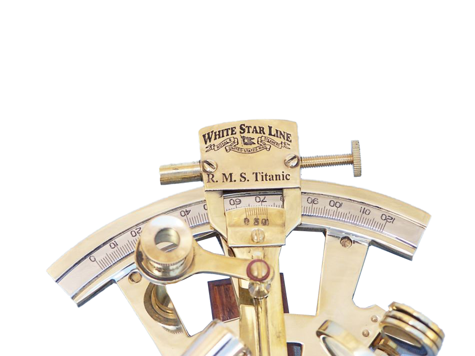 Titanic White Star Lines Sextant with Rosewood Box 5"