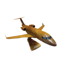 Load image into Gallery viewer, Bombardier Challenger 604 Mahogany Wood Desktop Airplane Model