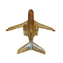 Load image into Gallery viewer, Bombardier Challenger 604 Mahogany Wood Desktop Airplane Model