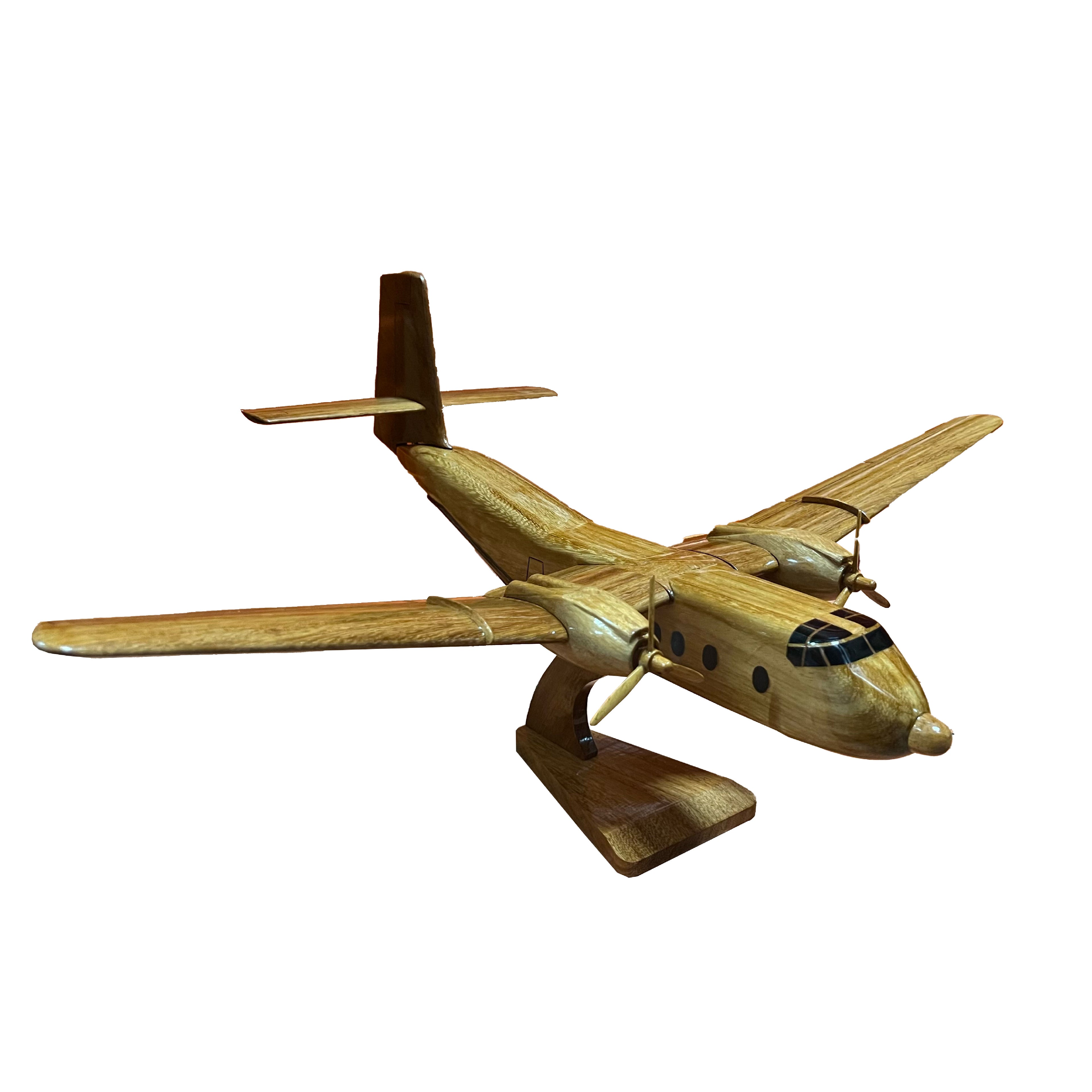 C-7 Caribou Mahogany Wood Desktop Airplane Model