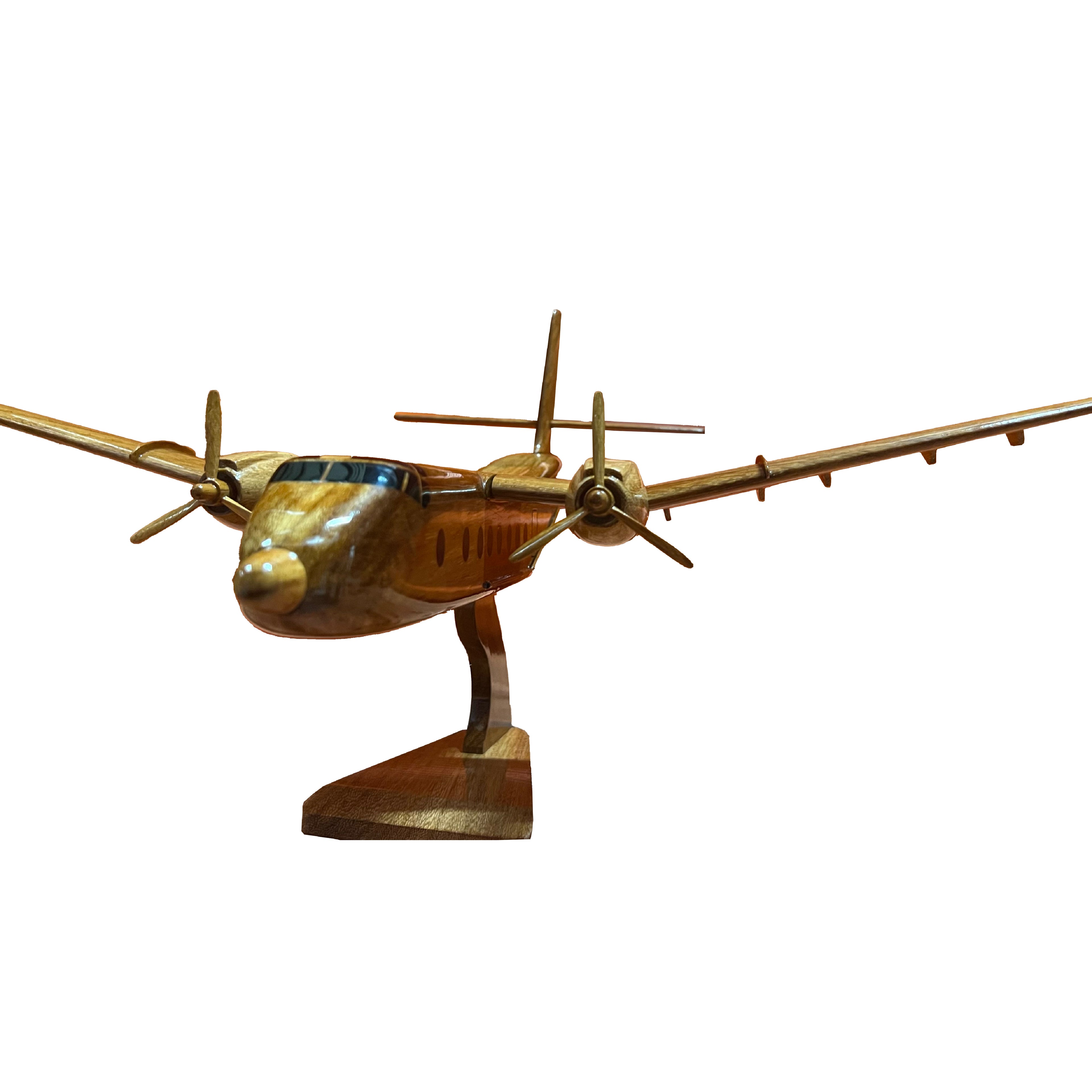 C-7 Caribou Mahogany Wood Desktop Airplane Model