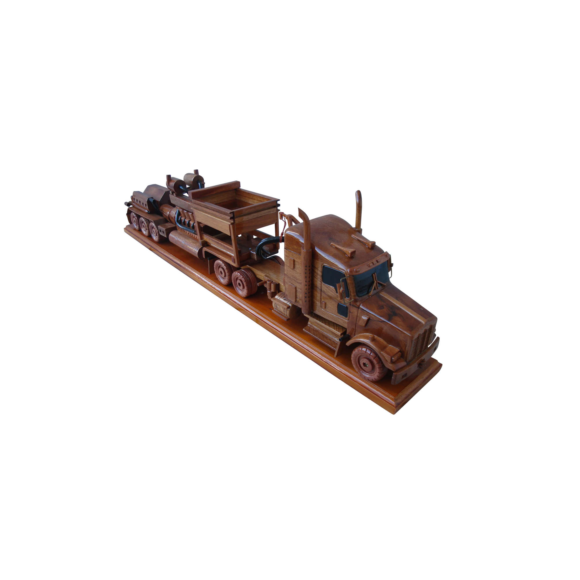 Calfrac Truck Mahogany Wood Desktop Model