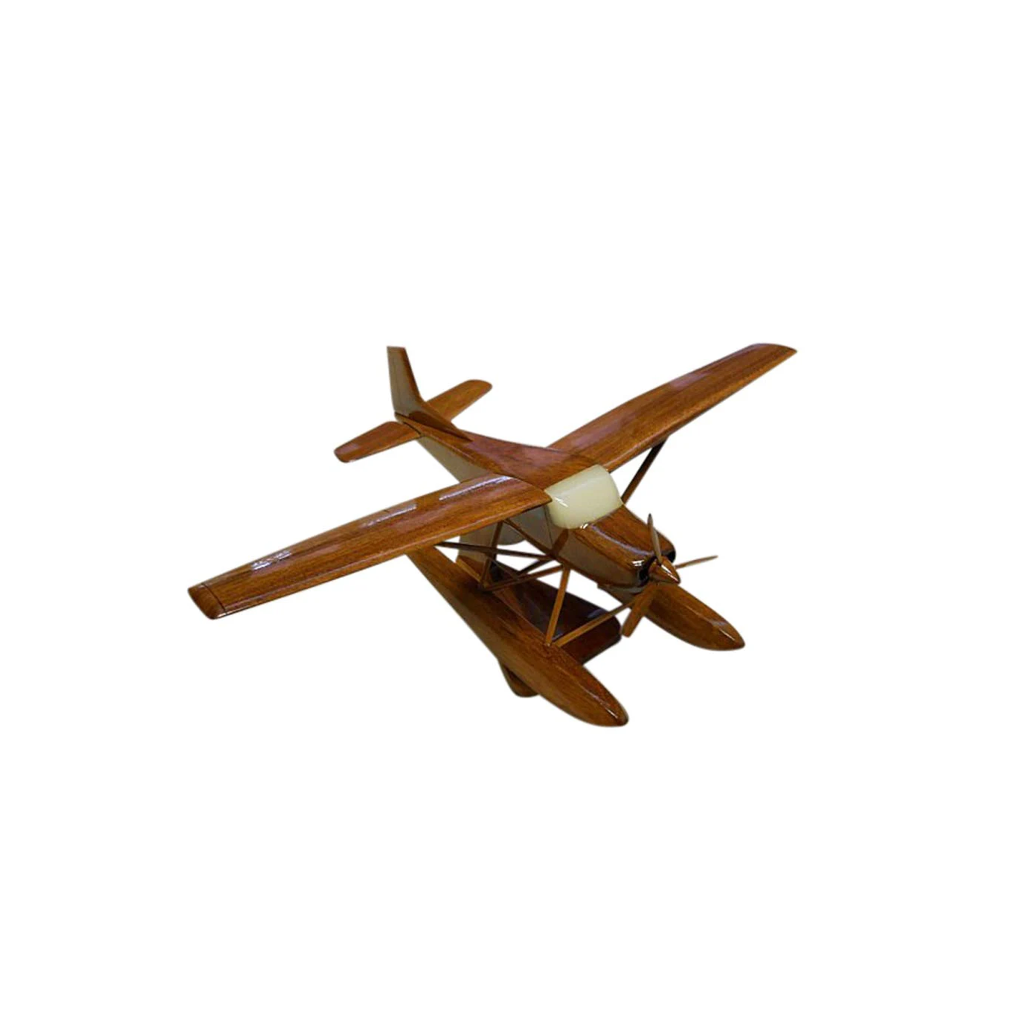 Cessna 185 Mahogany Wood Desktop Airplanes Model.