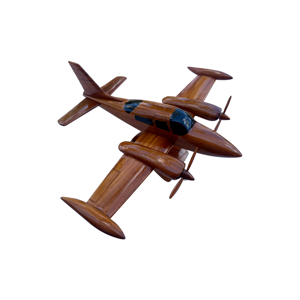 Cessna 310 Mahogany Wood Desktop Airplane Model