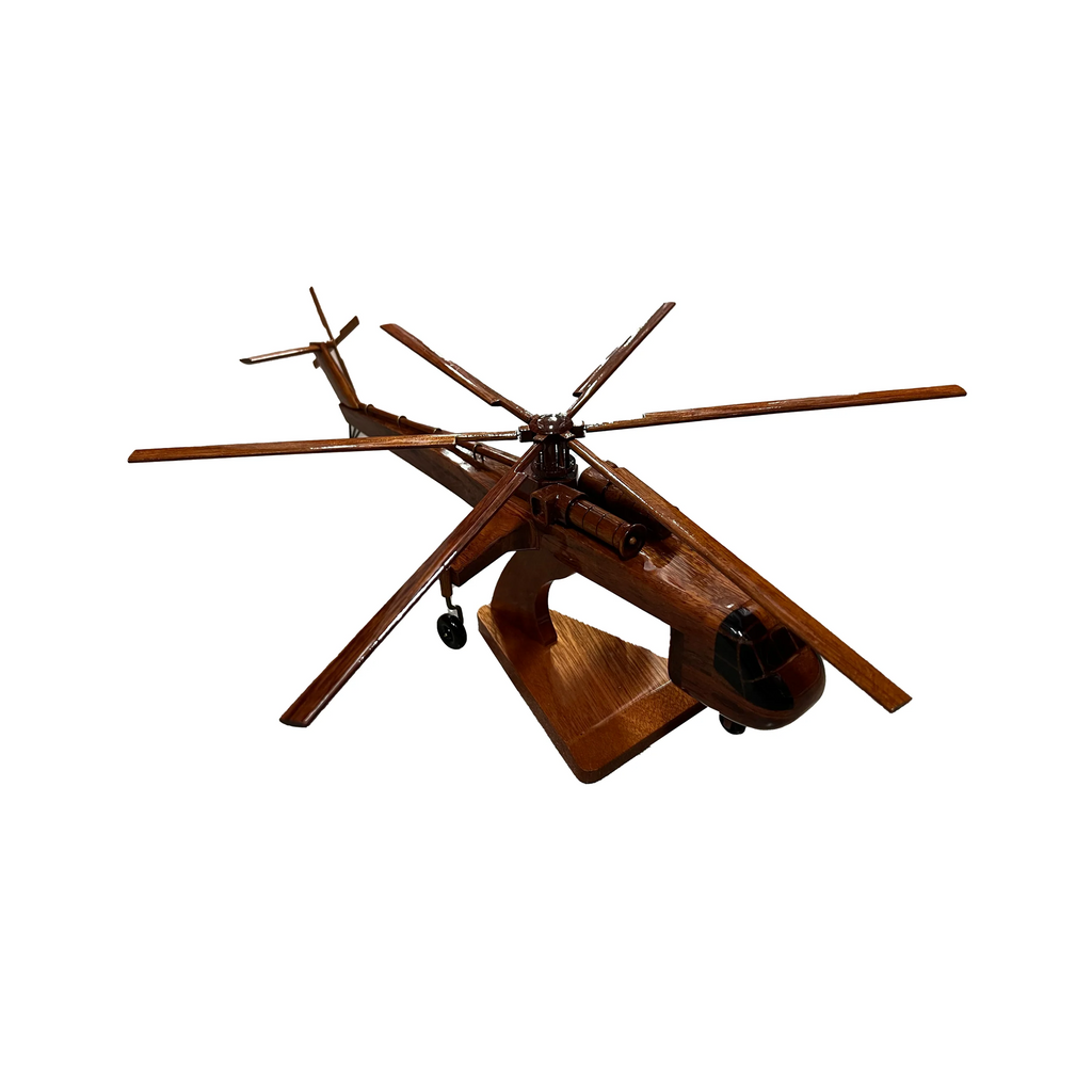 CH54 Tarhe Mahogany Wood Desktop Helicopter Model