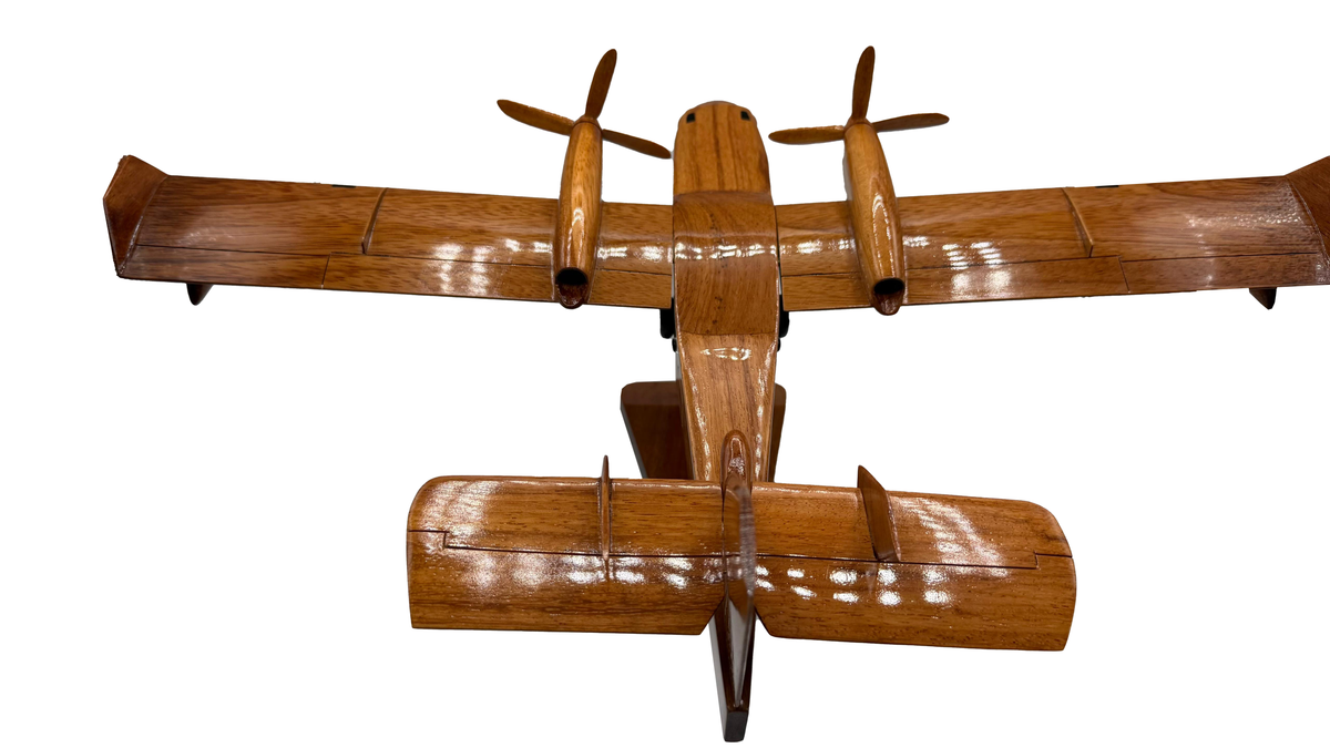 CL-415 ( CL415  ) Canadair Mahogany Wood Desktop Airplane Model