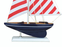 Load image into Gallery viewer, Wooden Nautical Delight Model Sailboat 17&quot;&quot;