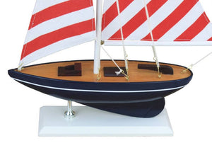 Wooden Nautical Delight Model Sailboat 17""