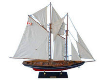 Load image into Gallery viewer, Wooden Bluenose 2 Model Sailboat Decoration 35&quot;