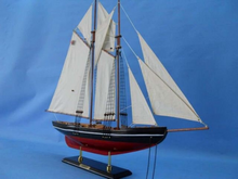 Load image into Gallery viewer, Wooden Bluenose 2 Model Sailboat Decoration 35&quot;