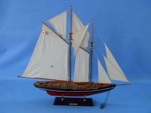 Load image into Gallery viewer, Wooden Bluenose 2 Model Sailboat Decoration 35&quot;