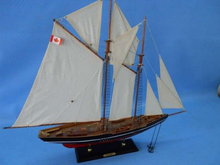 Load image into Gallery viewer, Wooden Bluenose 2 Model Sailboat Decoration 35&quot;