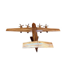 Load image into Gallery viewer, DHC7 Dash 7 Mahogany Wood Desktop Airplane Model