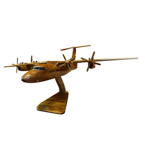 DHC7 Dash 7 Mahogany Wood Desktop Airplane Model