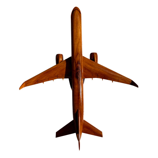 Boeing 757 Mahogany Wood Desktop Airplane Model