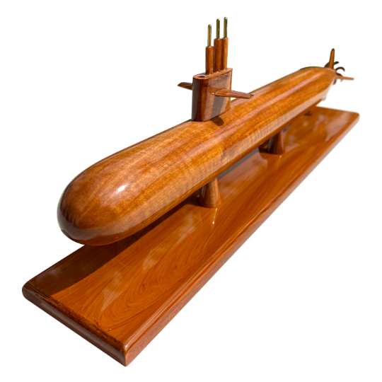 Submarine LA Class Mahogany wood desktop Ships Sail boats & Subs Model