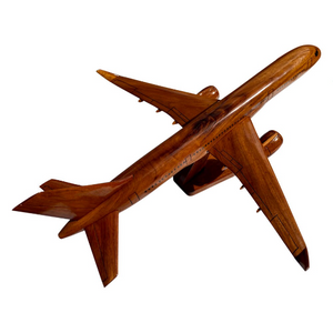 Boeing 757 Mahogany Wood Desktop Airplane Model