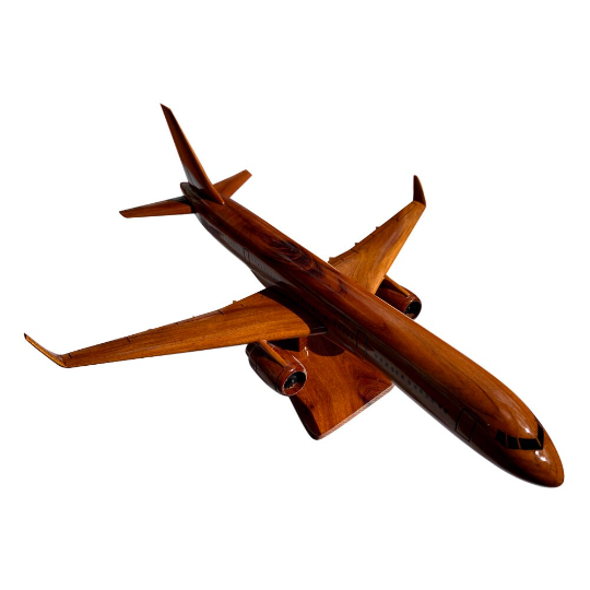 Boeing 757 Mahogany Wood Desktop Airplane Model
