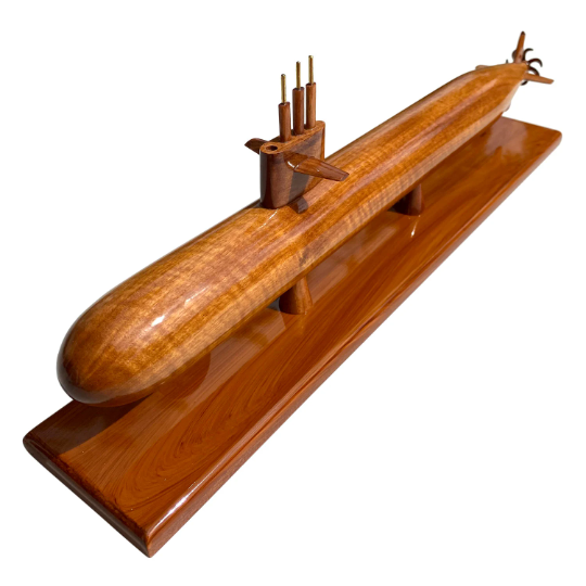Submarine LA Class Mahogany wood desktop Ships Sail boats & Subs Model