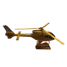 Load image into Gallery viewer, EC120 Colibri Mahogany Wood Desktop Helicopter Model