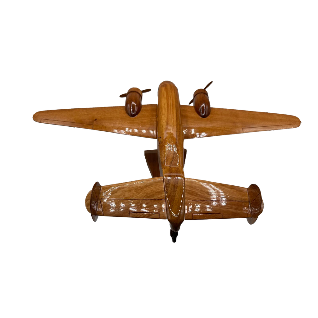 Lockheed Model 10 Electra Mahogany Wood Desktop Model