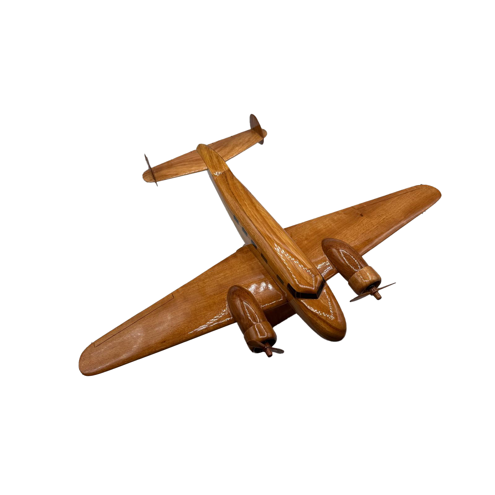 Lockheed Model 10 Electra Mahogany Wood Desktop Model