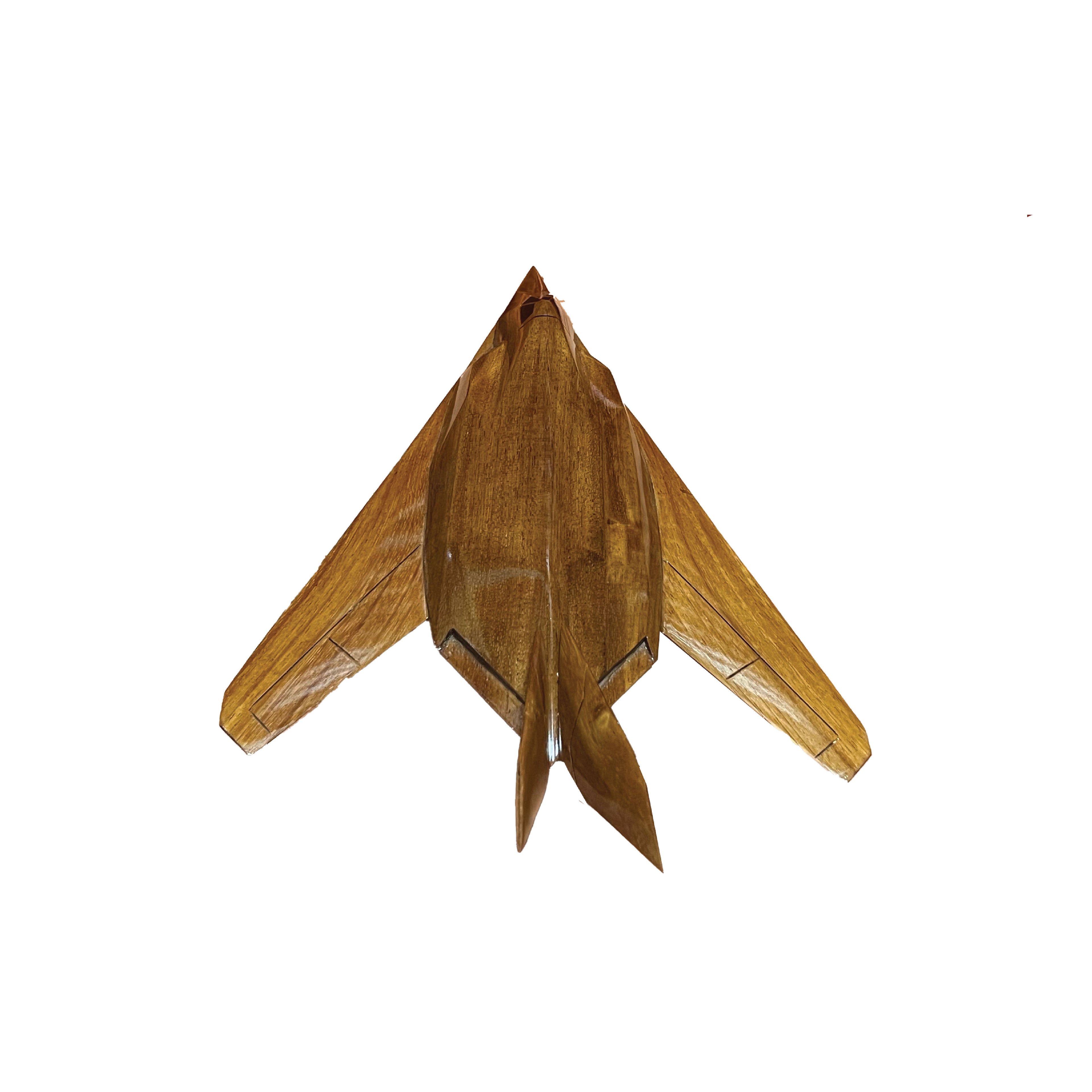 F117 Nighthawk Mahogany Wood Desktop Airplane Model