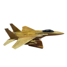 Load image into Gallery viewer, F15 Eagle Mahogany Wood Desktop Airplane Model
