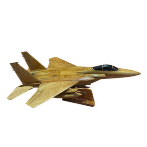 F15 Eagle Mahogany Wood Desktop Airplane Model