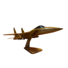 Load image into Gallery viewer, F15 Eagle Mahogany Wood Desktop Airplane Model