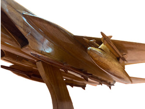 F15 Eagle Mahogany Wood Desktop Airplane Model
