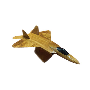 F22 Raptor Mahogany Wood Desktop Airplane Model