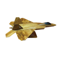 Load image into Gallery viewer, F22 Raptor Mahogany Wood Desktop Airplane Model