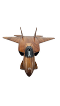 Load image into Gallery viewer, F22 Raptor Mahogany Wood Desktop Airplane Model