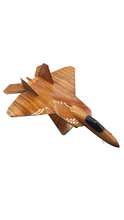 Load image into Gallery viewer, F22 Raptor Mahogany Wood Desktop Airplane Model