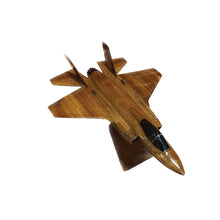 Load image into Gallery viewer, F35 Joint Strike Fighter Mahogany Wood Desktop Airplane Model