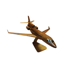 Load image into Gallery viewer, Falcon 7X Mahogany Wood Desktop Airplane Model