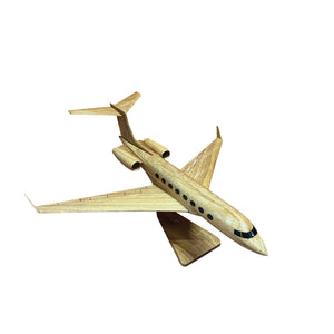 Gulfstream 650 Mahogany Wood Desktop Airplane Modal