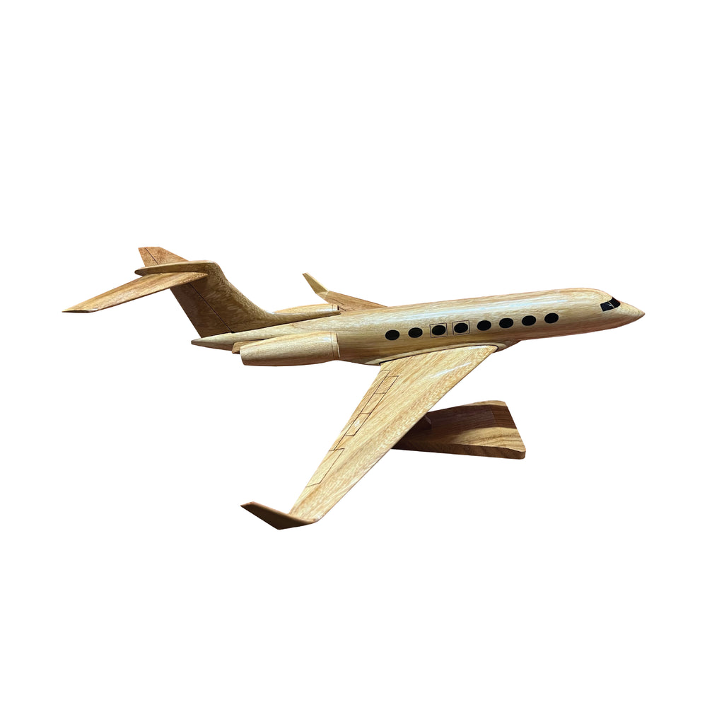 Gulfstream 650 Mahogany Wood Desktop Airplane Modal