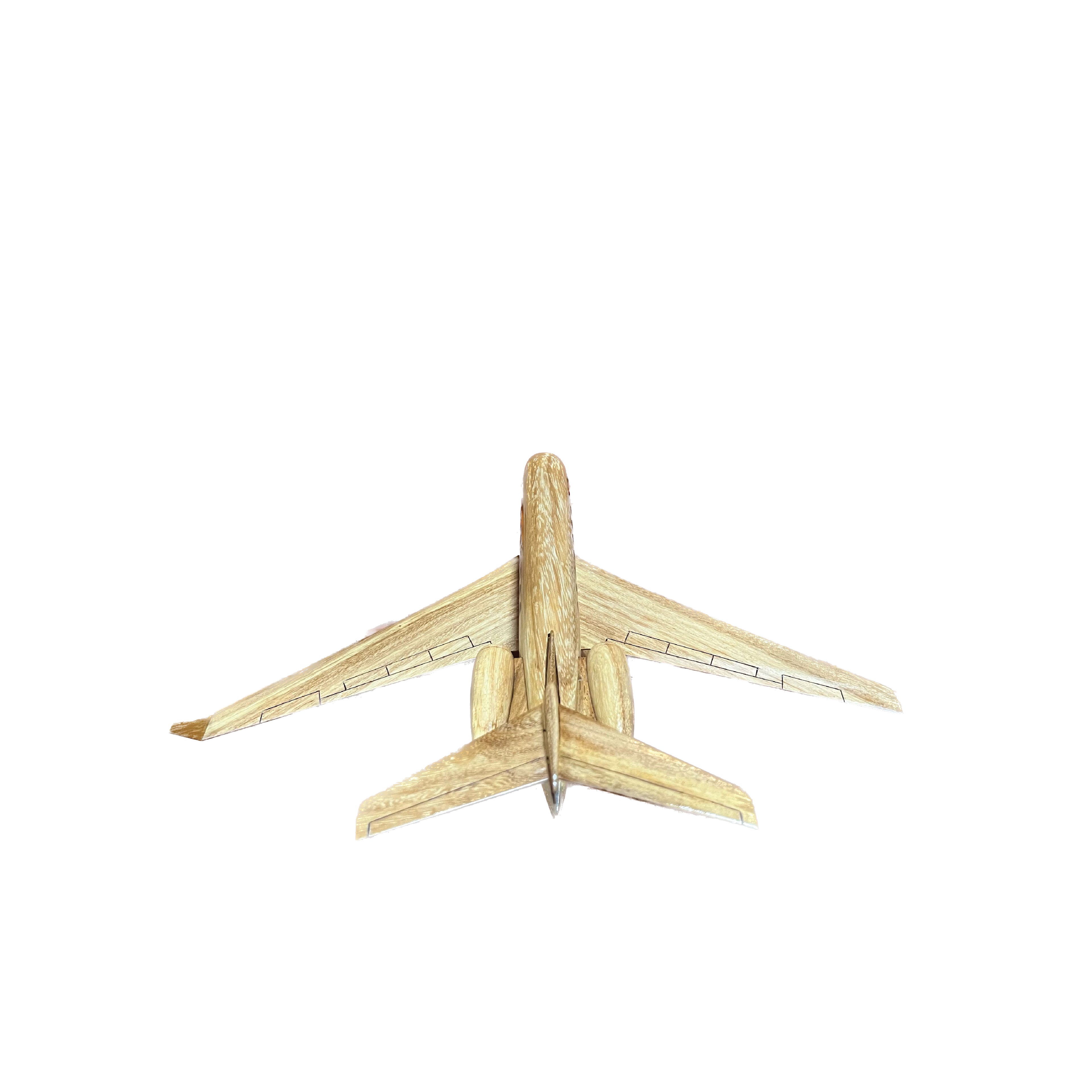 Gulfstream 650 Mahogany Wood Desktop Airplane Modal