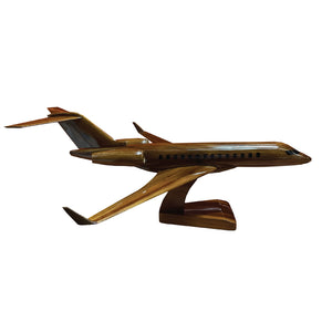 Global Express Mahogany Wood Desktop Airplane Model