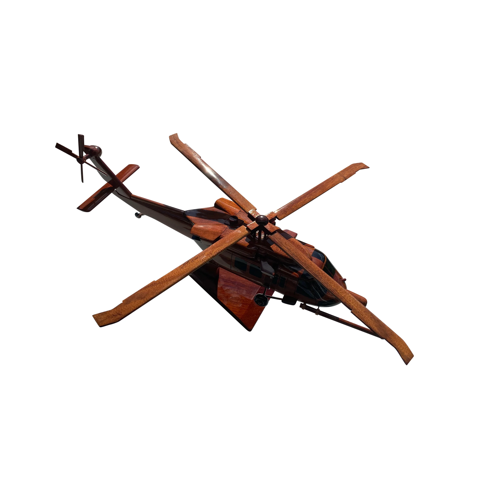HH-60 ( HH60 ) Pavehawk Huskie Mahogany Wood Desktop Helicopters Model