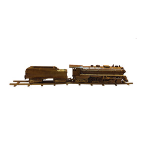 Hudson Train Mahogany Wood Desktop Train  Model