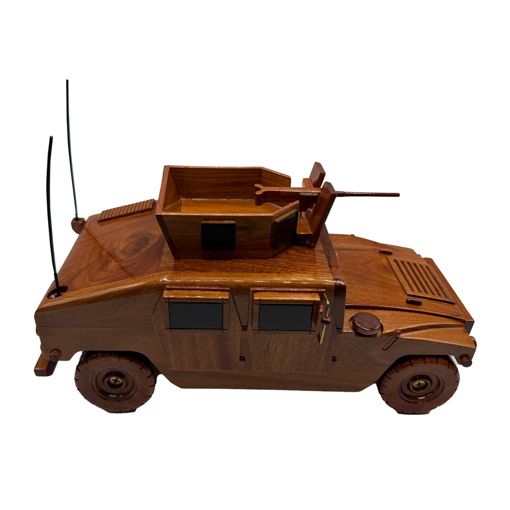 HUMVEE Military Mahogany Wood Desktop trucks  Model