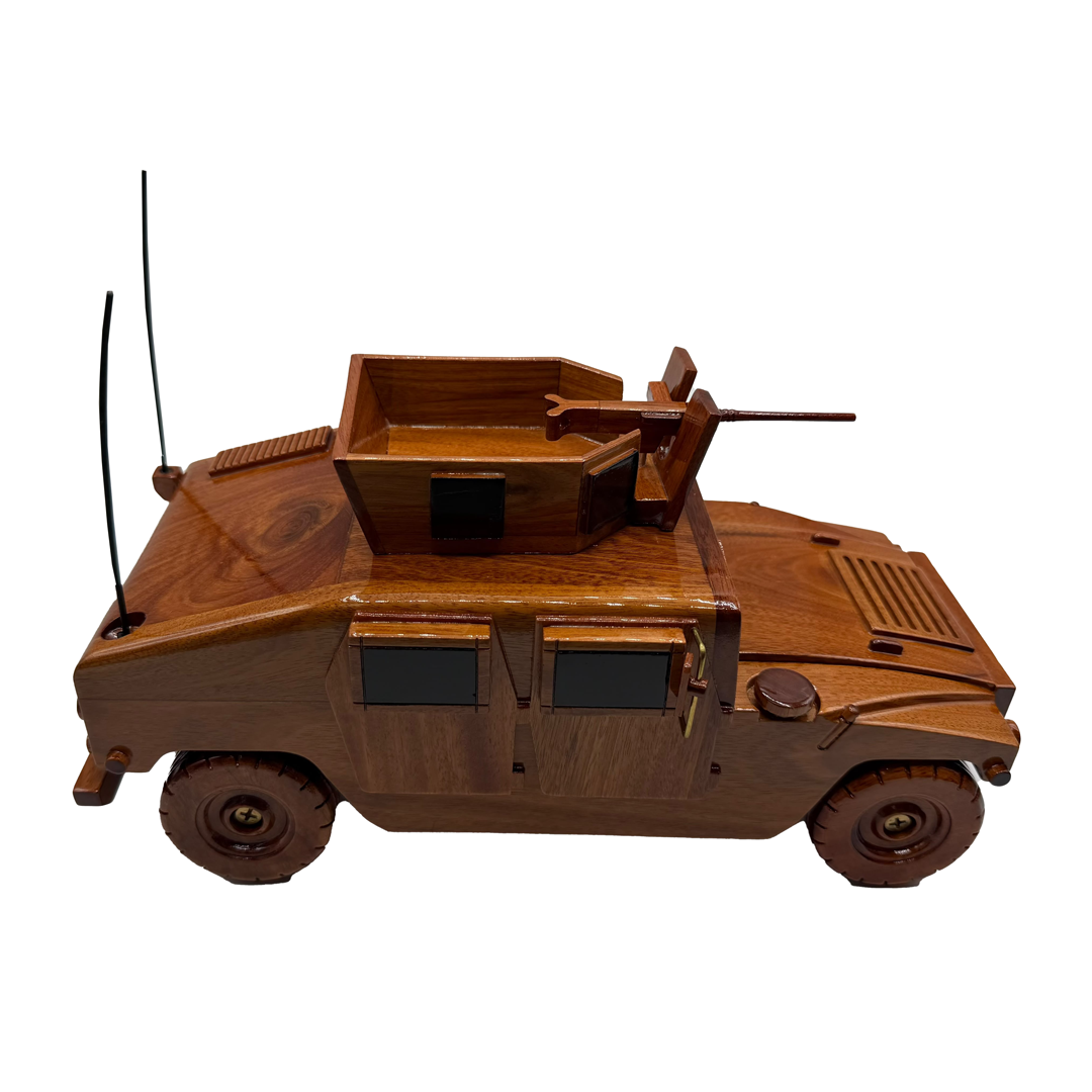 HUMVEE Military Mahogany Wood Desktop trucks  Model